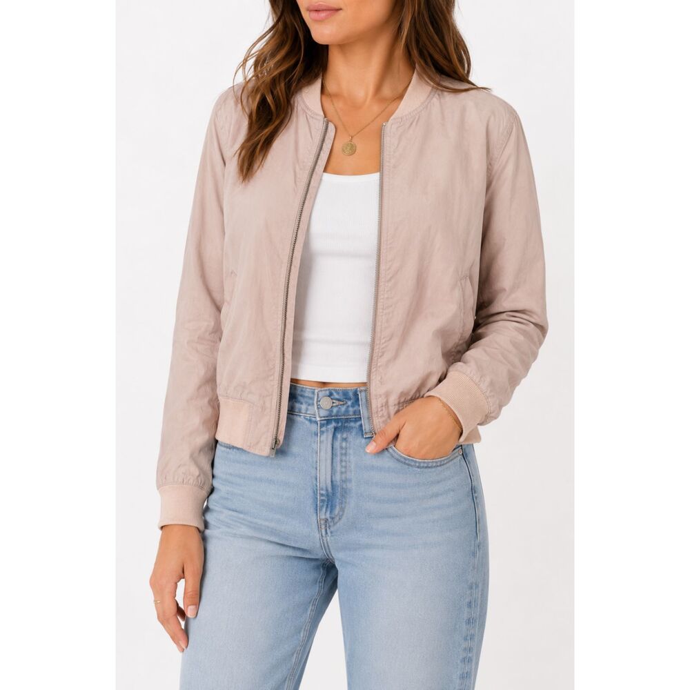 Ashley by 26 International Blush Pink Bomber Jacket Women's Small